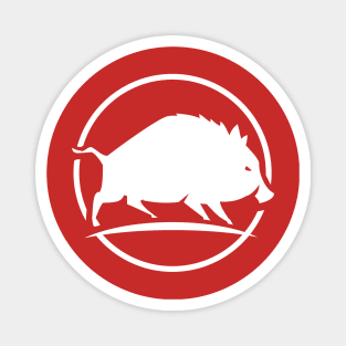 White Wild Boar or Wild Hog or Wild Pig Magnet